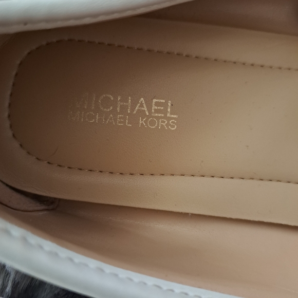 Michael Kors Women's White Designer Loafers - Picture 4 of 6